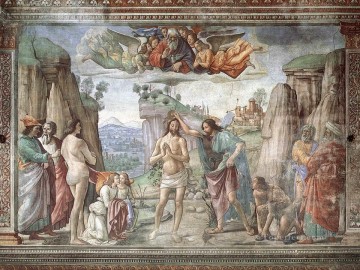 Domenico Ghirlandaio Painting - Baptism Of Christ 1486 Renaissance Florence Domenico Ghirlandaio